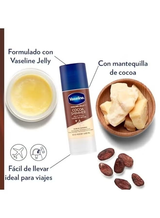 Vaseline Healing Jelly - Cocoa Shimmer Jelly Stick (40 g) - Image 2